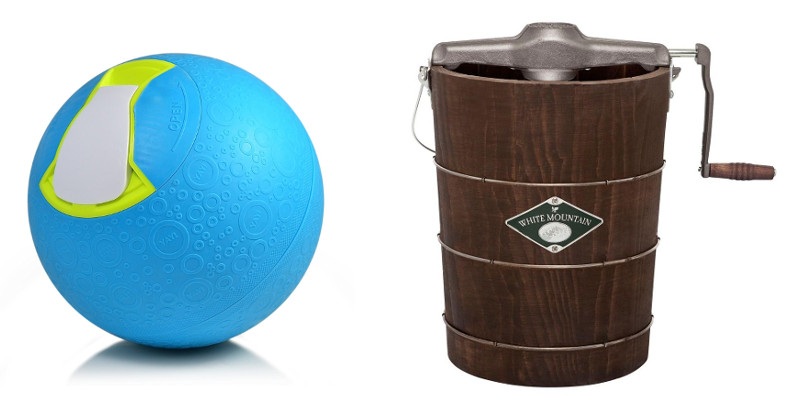 ice cream ball and white mountain gelato maker