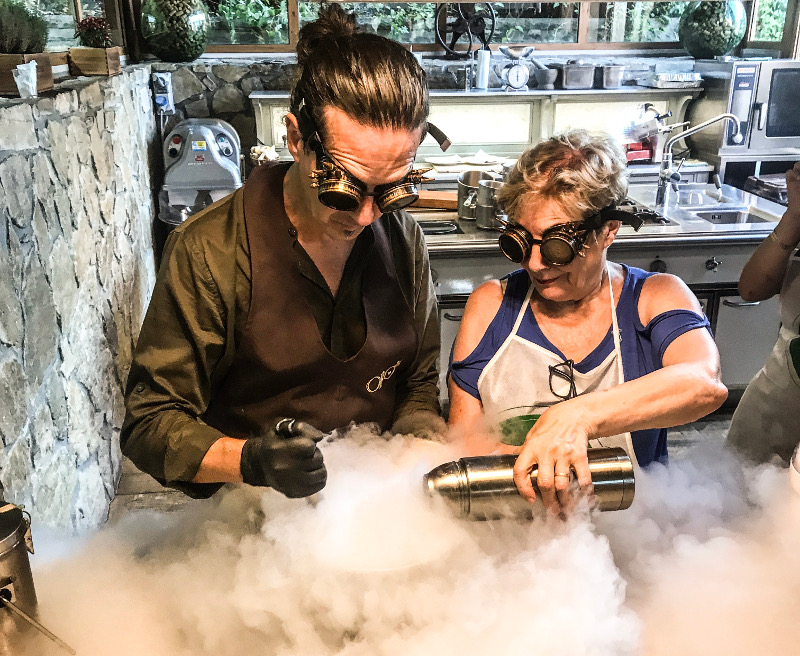 gelato made with liquid nitrogen